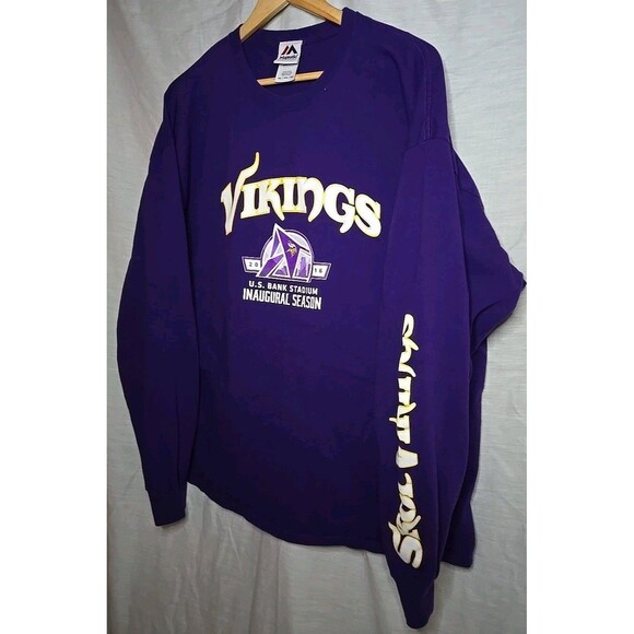 Minnesota Vikings US Bank Stadium Inaugural Season 2016 LS T-Shirt Size 2XL - Picture 3 of 8